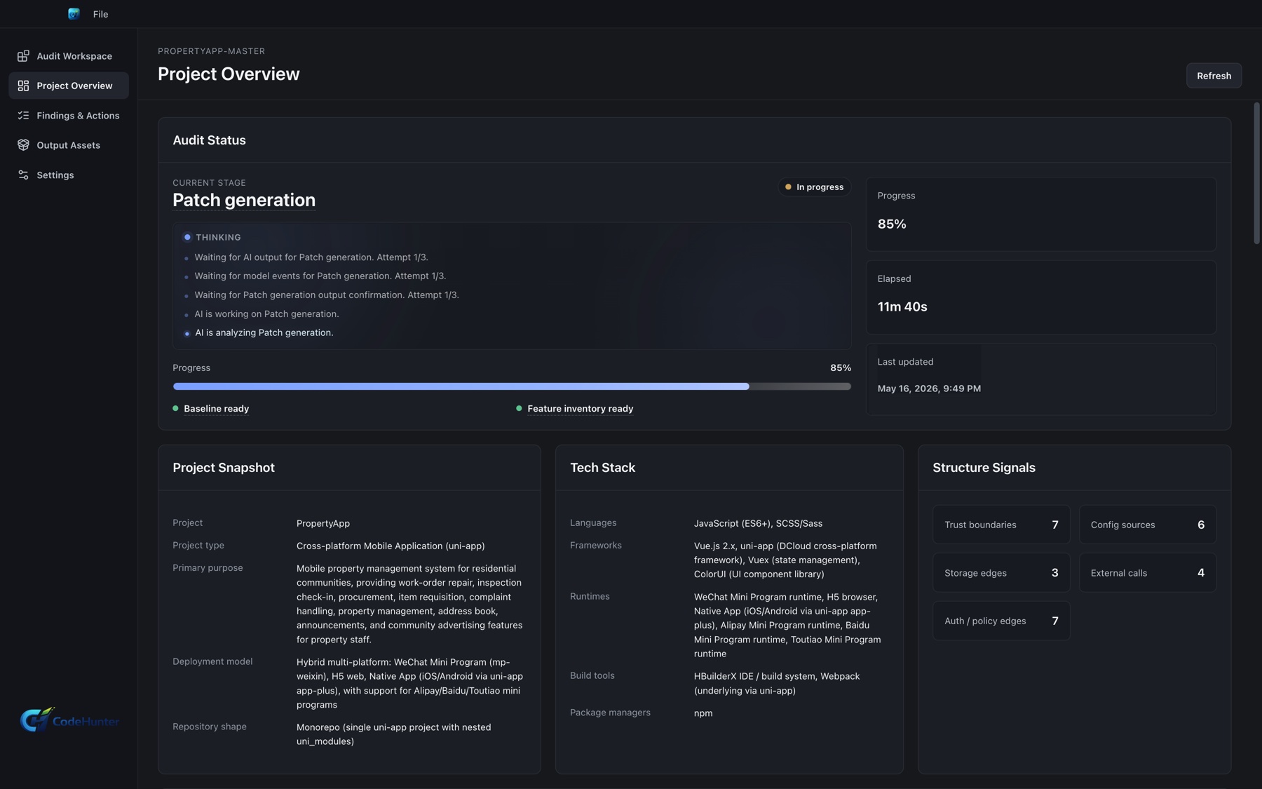 Code Hunter product overview